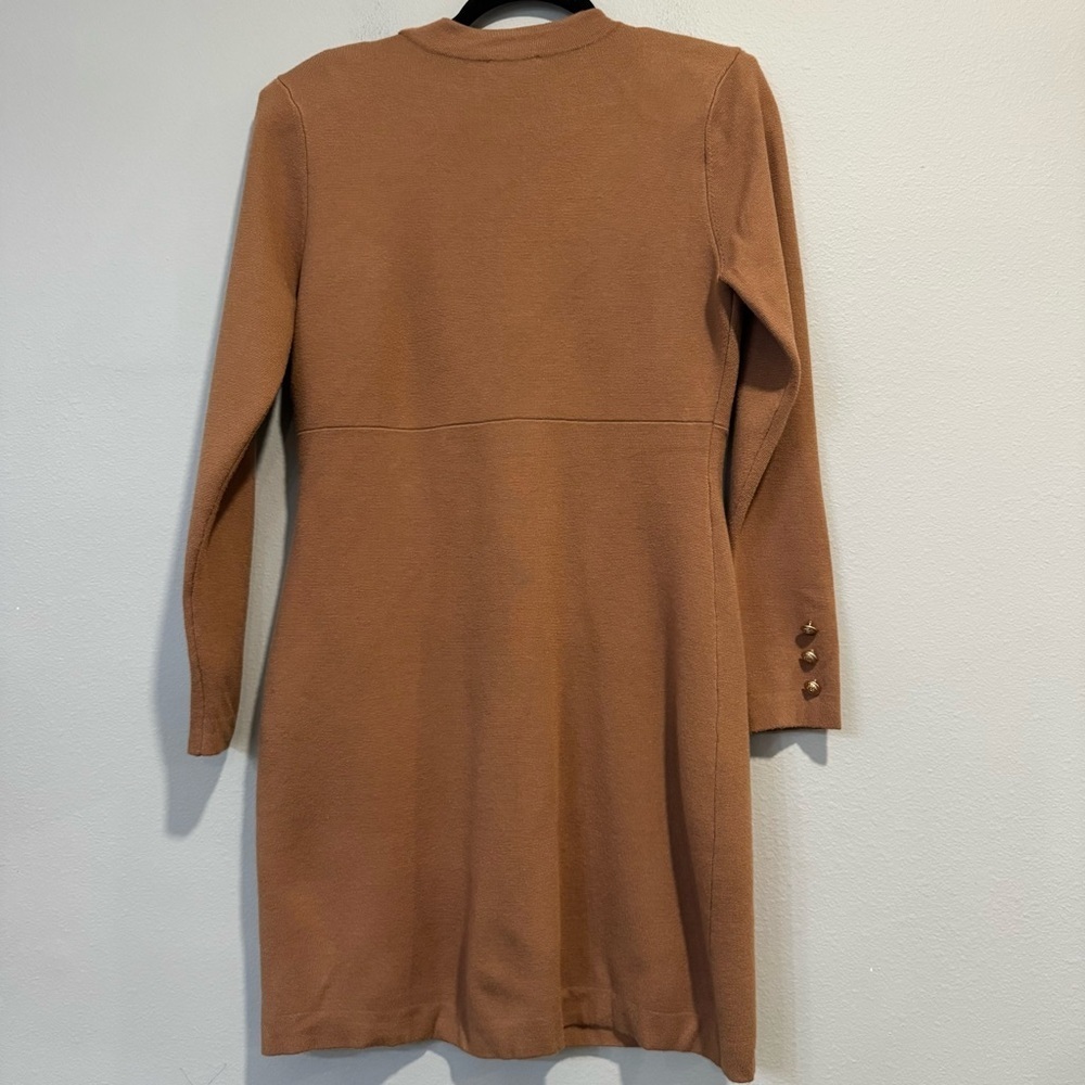 L’AGENCE Breanna Button-Up Sweater Mini Dress V Neck Long Sleeve M - Picture 3 of 8